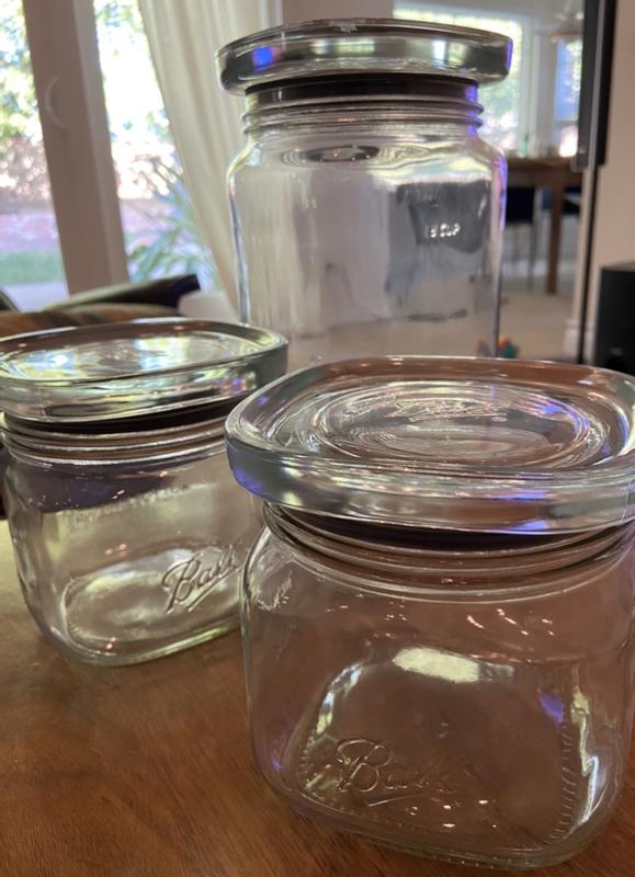 Ball Glass Storage Latch Jars 3-Pack Airtight Seal Lids Stackable Kitchen Pantry - Avenue Treasures