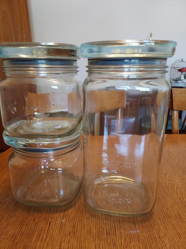Ball Glass Storage Latch Jars 3-Pack Airtight Seal Lids Stackable Kitchen Pantry - Avenue Treasures