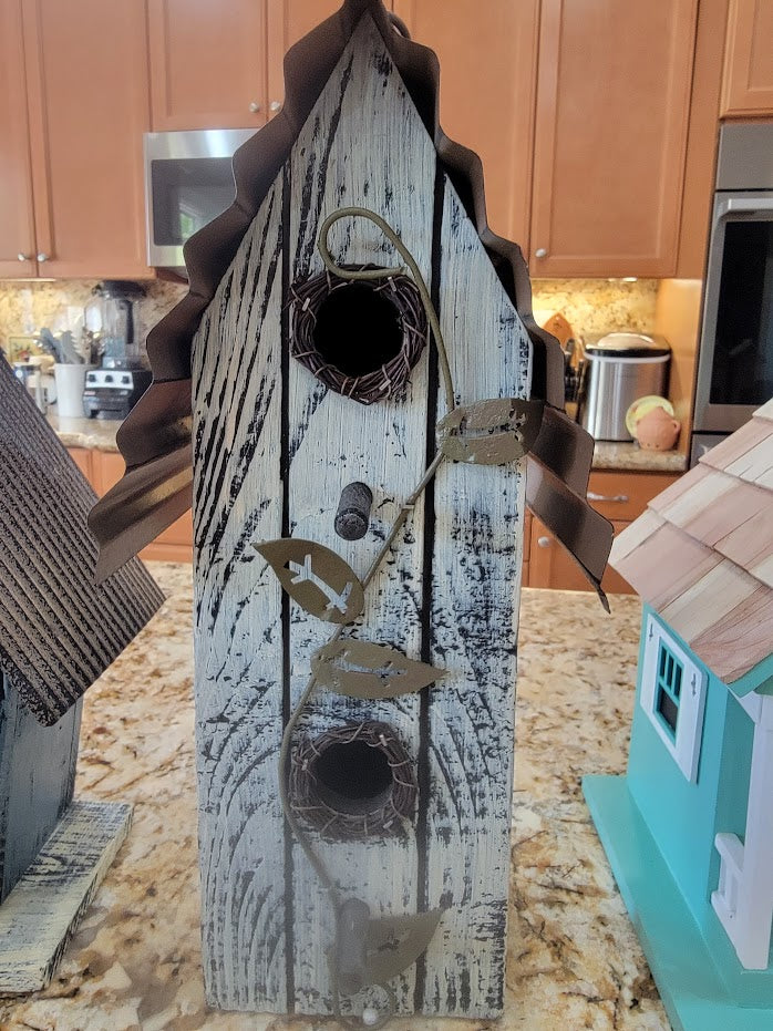 Elegant Colorful Birdhouses, Uniquely Designed by Artisans Cottage Style Bird Houses - Avenue Treasures