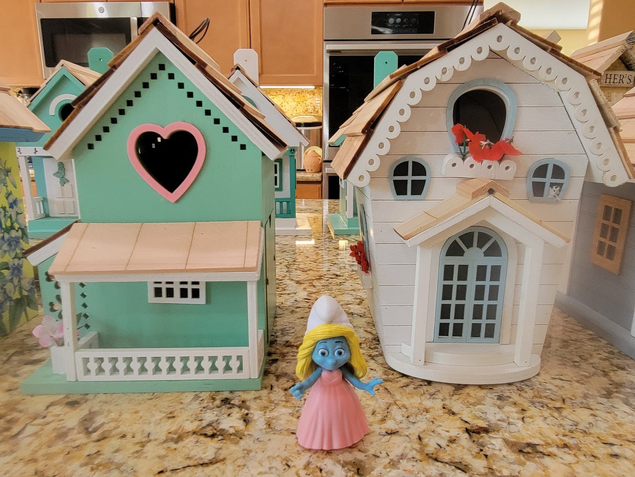 Elegant Colorful Birdhouses, Uniquely Designed by Artisans Cottage Style Bird Houses - Avenue Treasures