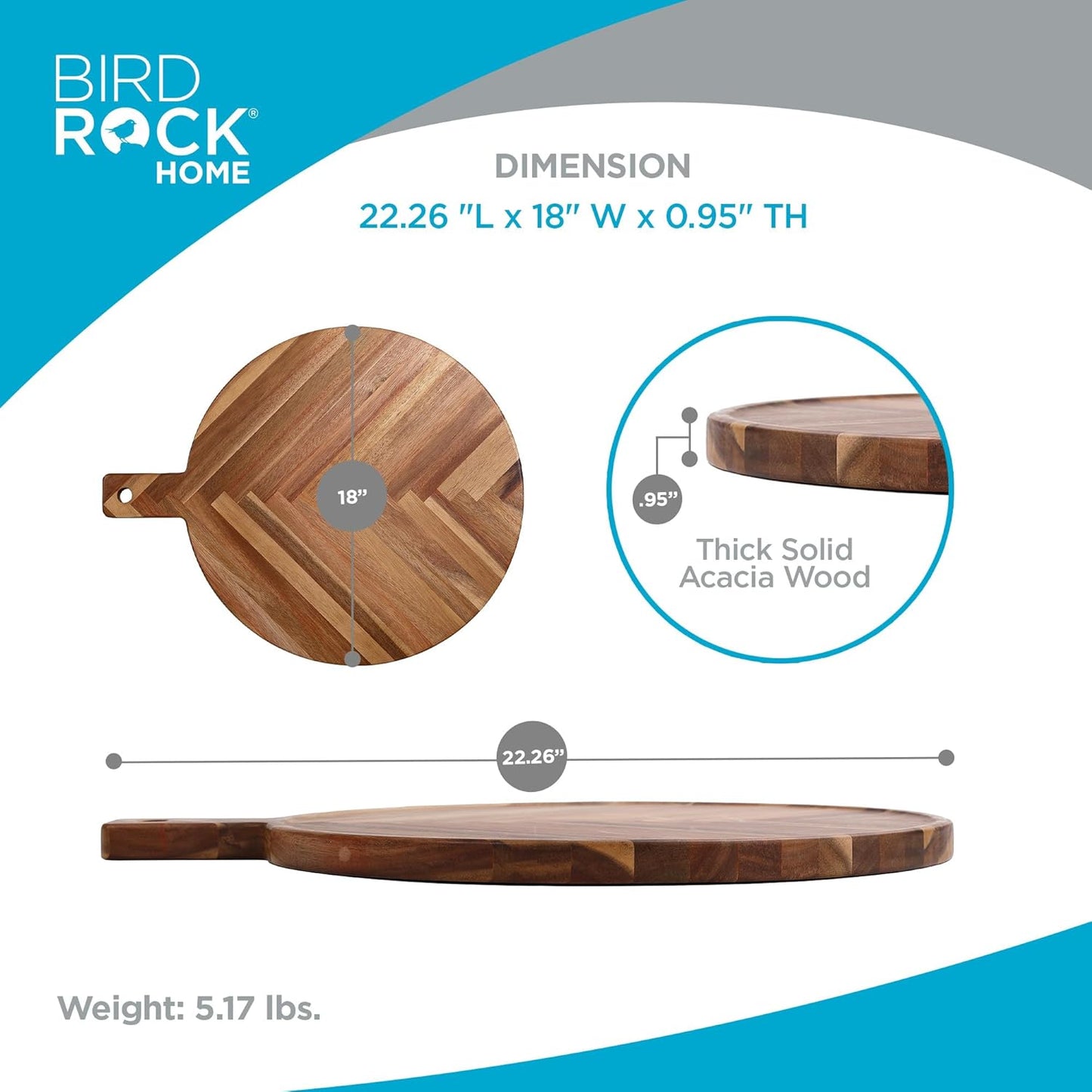 BirdRock Home 18” Herringbone Grazing Board - Avenue Treasures