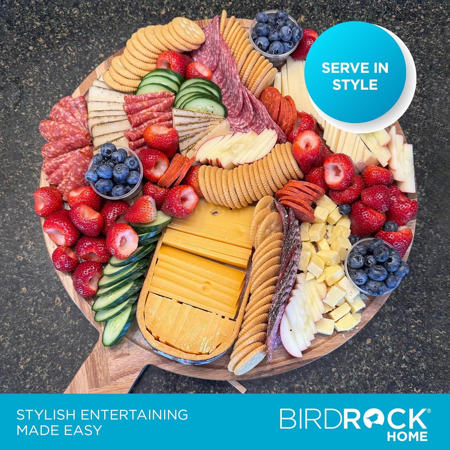 BirdRock Home 18” Herringbone Grazing Board - Avenue Treasures
