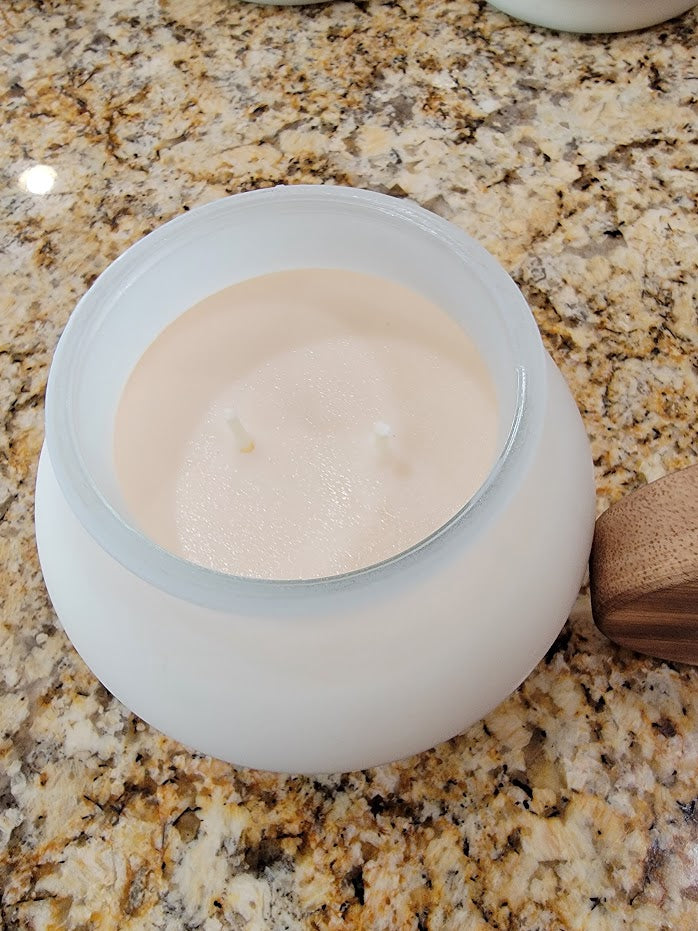 Better Homes & Gardens 18oz Salted Coconut Mahogany Scented 2-Wick Bell Jar Candle. - Avenue Treasures
