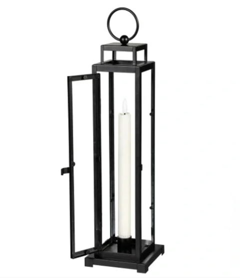 Tower Lantern, LED Tapered Candles with Remote, Set of 3. - Avenue Treasures