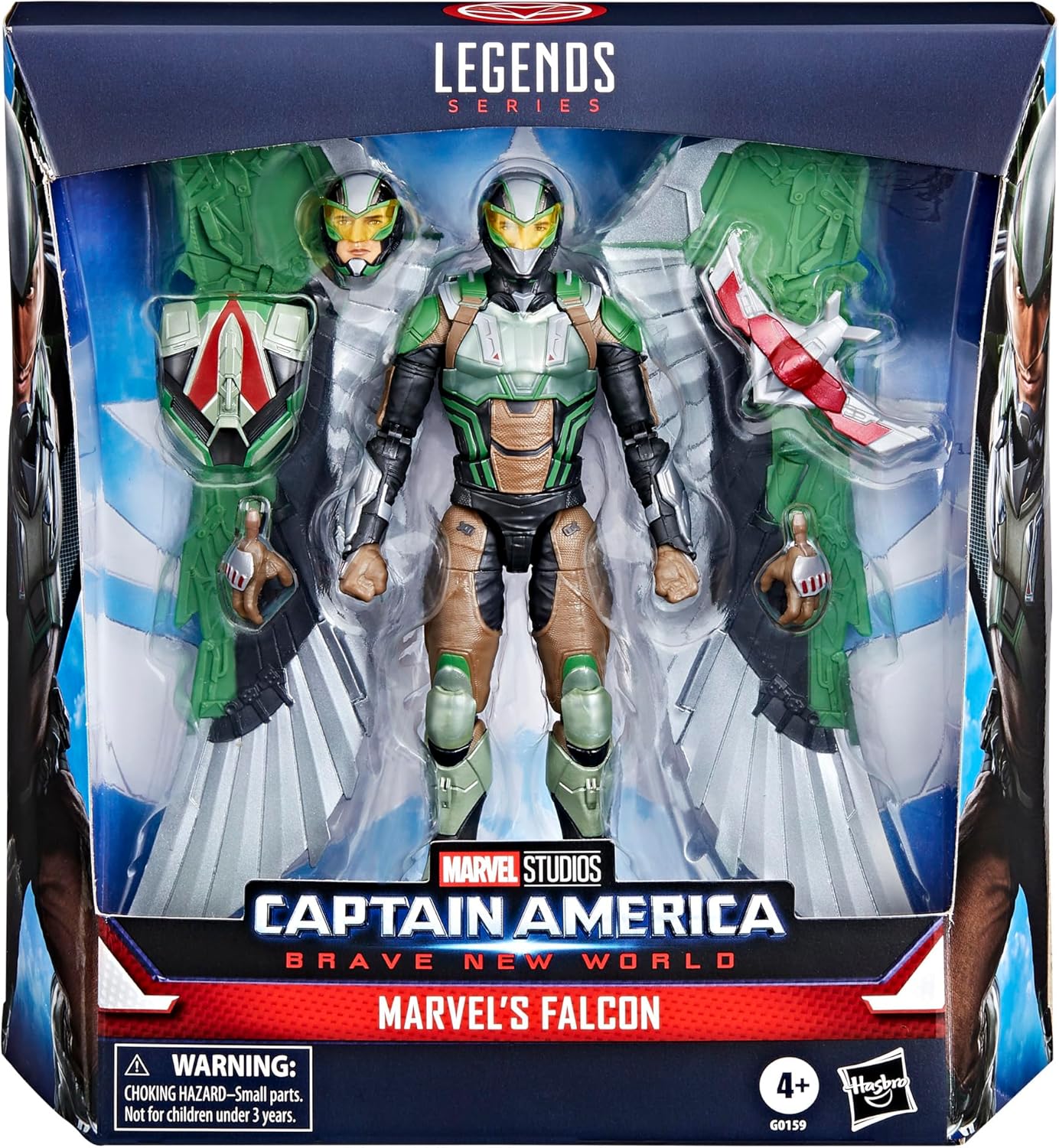 Marvel Legends Series Collectible Deluxe 6-inch Action Figures: RED HULK, CAPTAIN AMERICA, and FALCON (Set-of-3), from the Captain America: Brave New World Movie. - Avenue Treasures