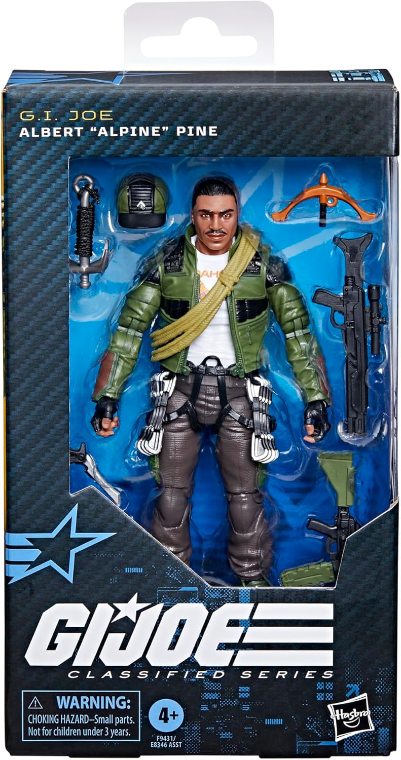 G.I. Joe Classified Series #133 (Retro Card Back) Albert "Alpine" Pine, Collectible 6 Inch Action Figure Toy with 9 Accessories - Avenue Treasures
