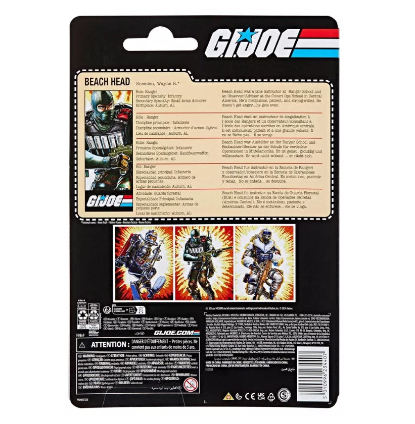G.I. Joe Classified Series (Retro Card Back) Beach Head, Collectible 6-Inch Action Figure with 10 Accessories - Avenue Treasures