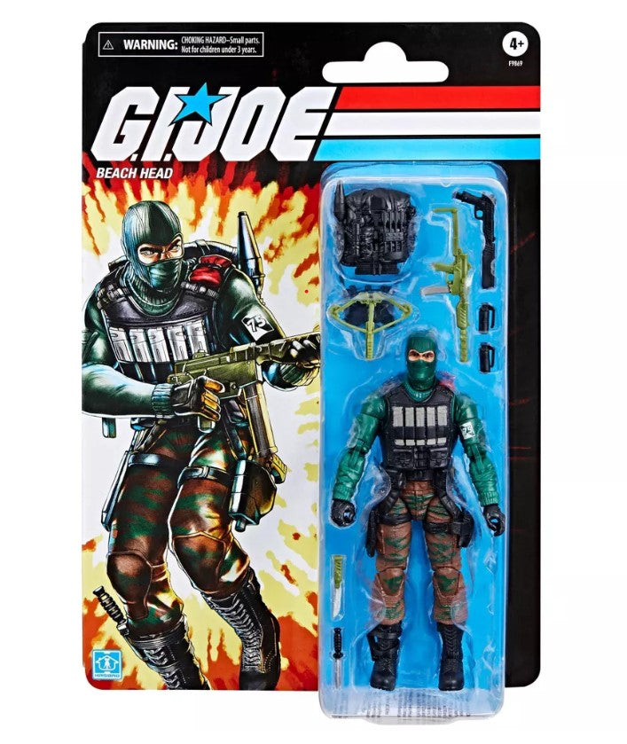 G.I. Joe Classified Series (Retro Card Back) Beach Head, Collectible 6-Inch Action Figure with 10 Accessories - Avenue Treasures