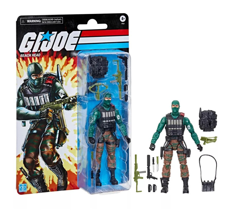 G.I. Joe Classified Series (Retro Card Back) Beach Head, Collectible 6-Inch Action Figure with 10 Accessories - Avenue Treasures