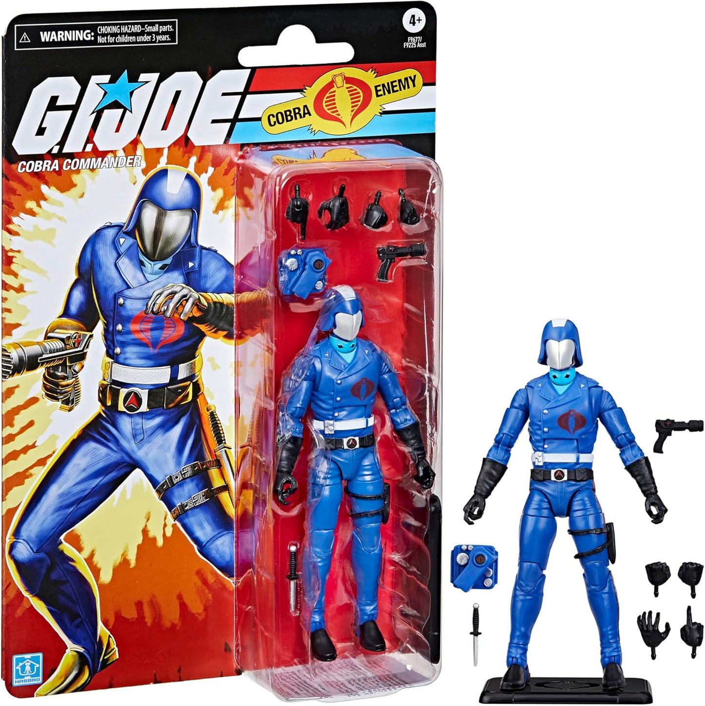 G.I. Joe Classified Series (Retro Card Back) Cobra Commander, Collectible 6 Inch Action Figure with 8 Accessories - Avenue Treasures