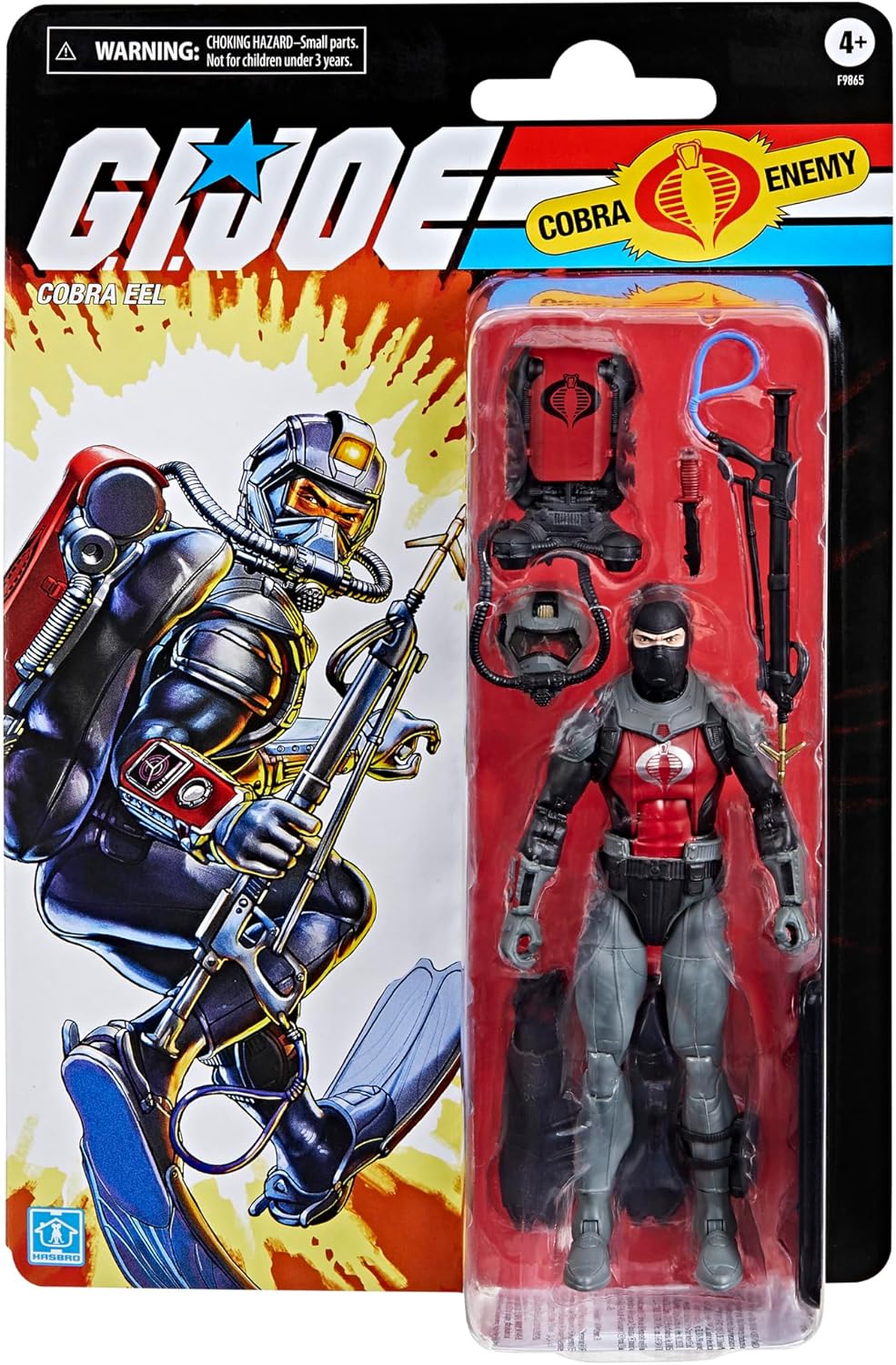 G.I. Joe Classified Series (Retro Card Back) Cobra EEL, Collectible 6-Inch Action Figure with 7 Accessories - Avenue Treasures