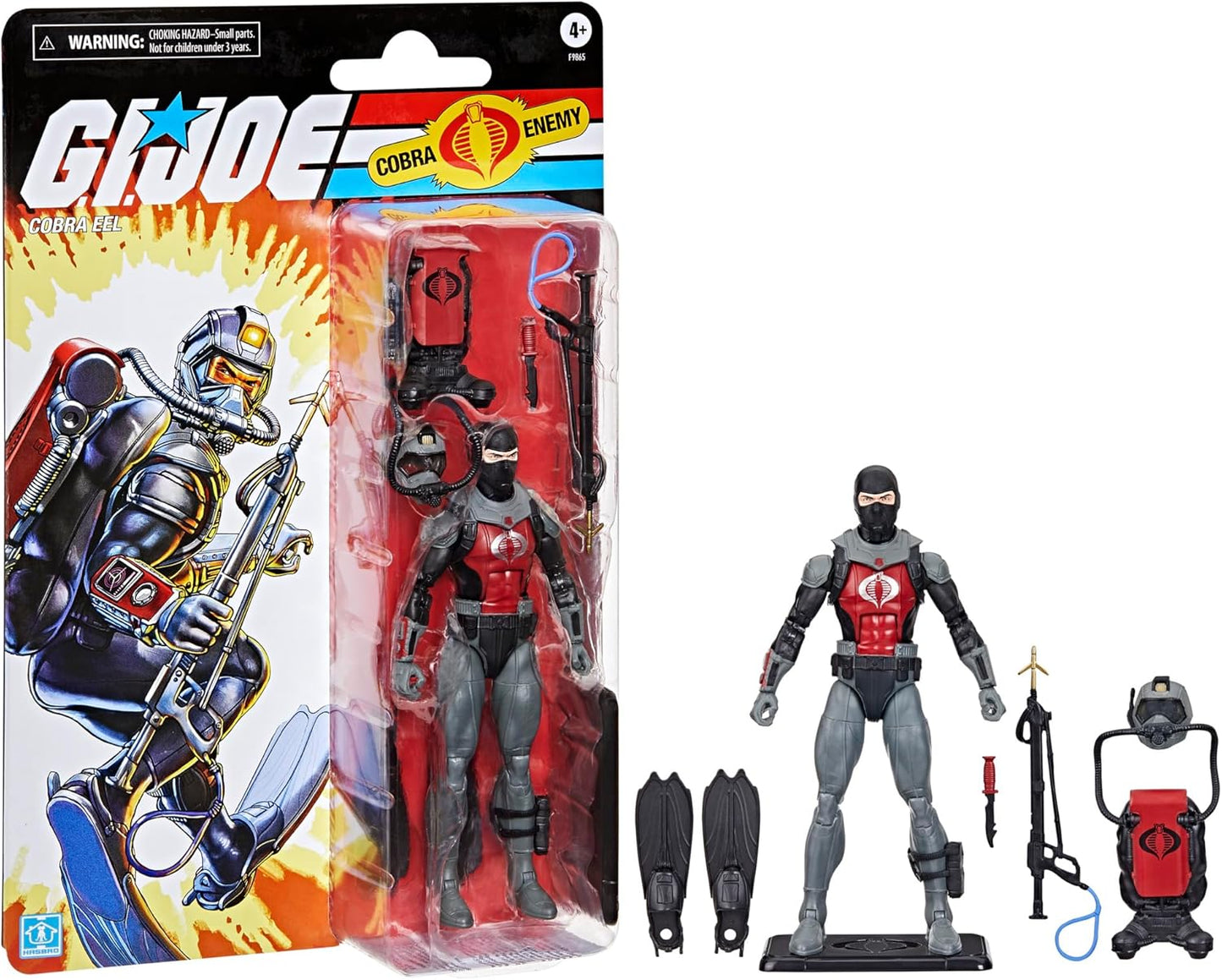 G.I. Joe Classified Series (Retro Card Back) Cobra EEL, Collectible 6-Inch Action Figure with 7 Accessories - Avenue Treasures