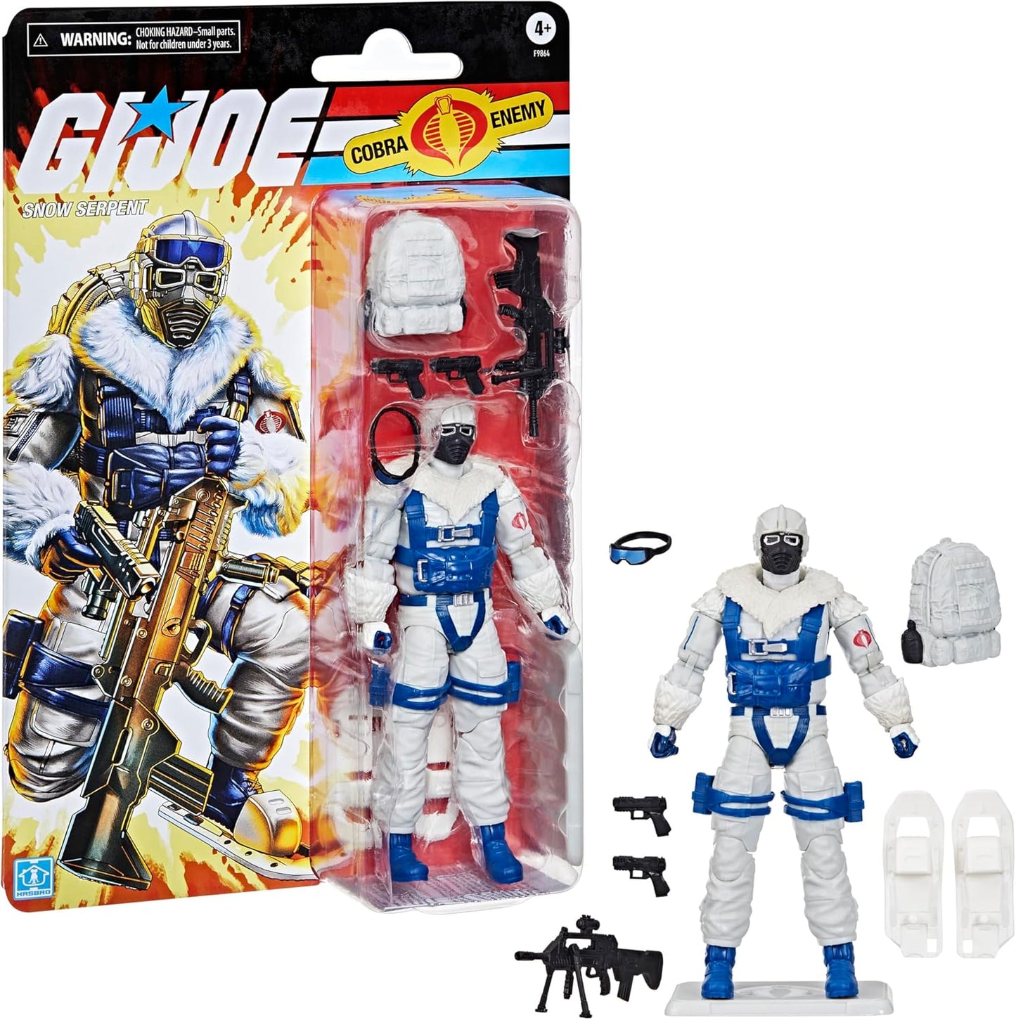 G.I. Joe Classified Series (Retro Card Back) Snow Serpent, Collectible 6-Inch Action Figure with 8 Accessories - Avenue Treasures