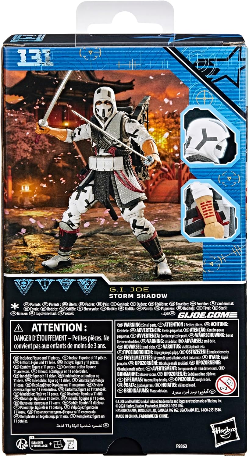 G.I. Joe Classified Series #131, Storm Shadow, 6” Action Figure Ninja Toy - Avenue Treasures