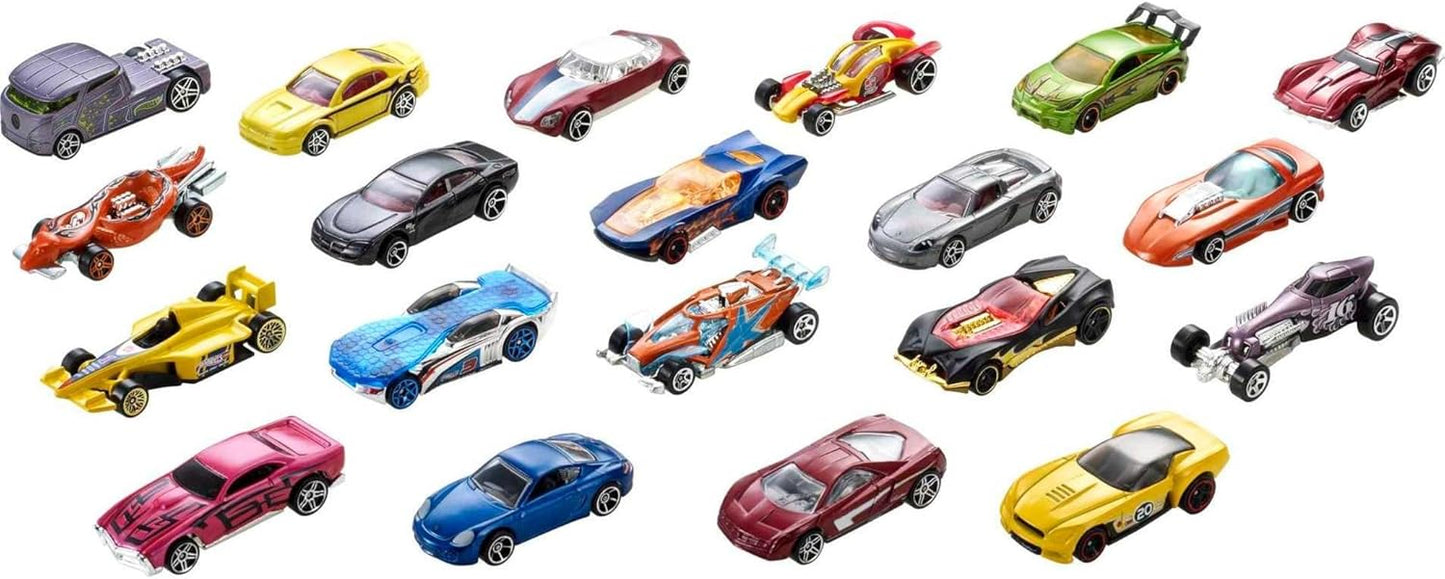 Hot Wheels Toy Cars 20-Pack, Set of 20 Die-Cast 1:64 Scale Sports & Race Vehicles for Kids & Collectors (Styles May Vary) - Avenue Treasures