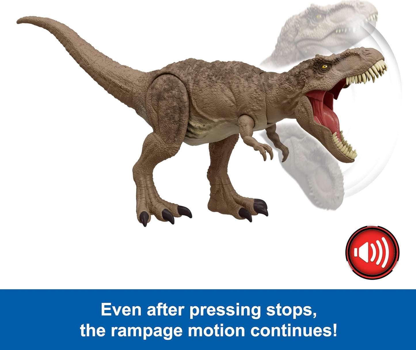 Jurassic World Chaos Theory All-Out Attack Tyrannosaurus Rex Dinosaur Action Figure Toy: T. rex with Rampage Attack, Chomp & Roar & Evolved Spikes, Digital Play, by Mattel. - Avenue Treasures