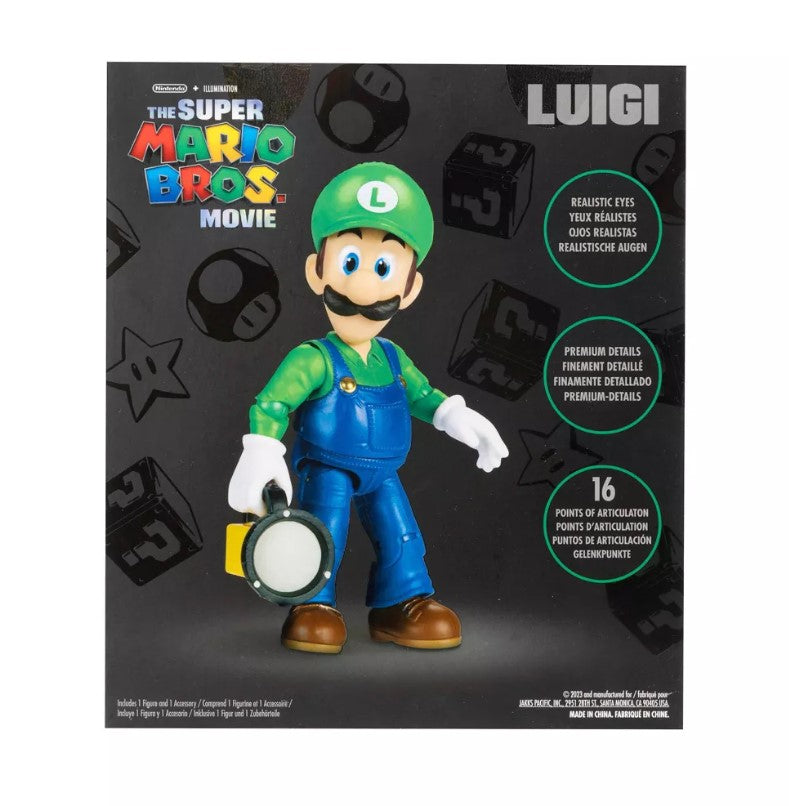 Nintendo The Super Mario Bros. Movie Luigi Figure with Flashlight Accessory - Avenue Treasures