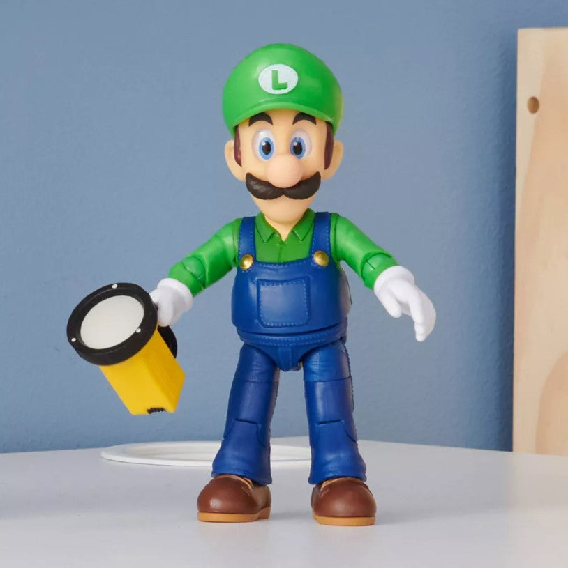 Nintendo The Super Mario Bros. Movie Luigi Figure with Flashlight Accessory - Avenue Treasures