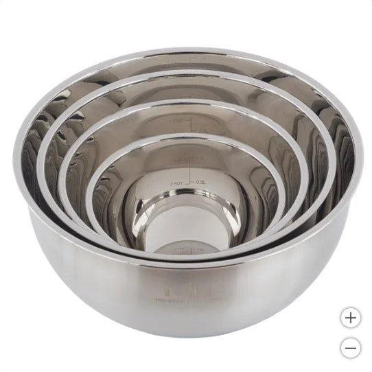 MíU Stainless Steel Mixing Bowls with Graters, Set of 4. - Avenue Treasures