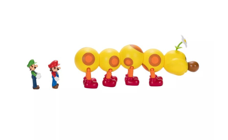 Nintendo Super Mario Wiggler, Mario, & Luigi Action Figure Set - 3pk - Avenue Treasures