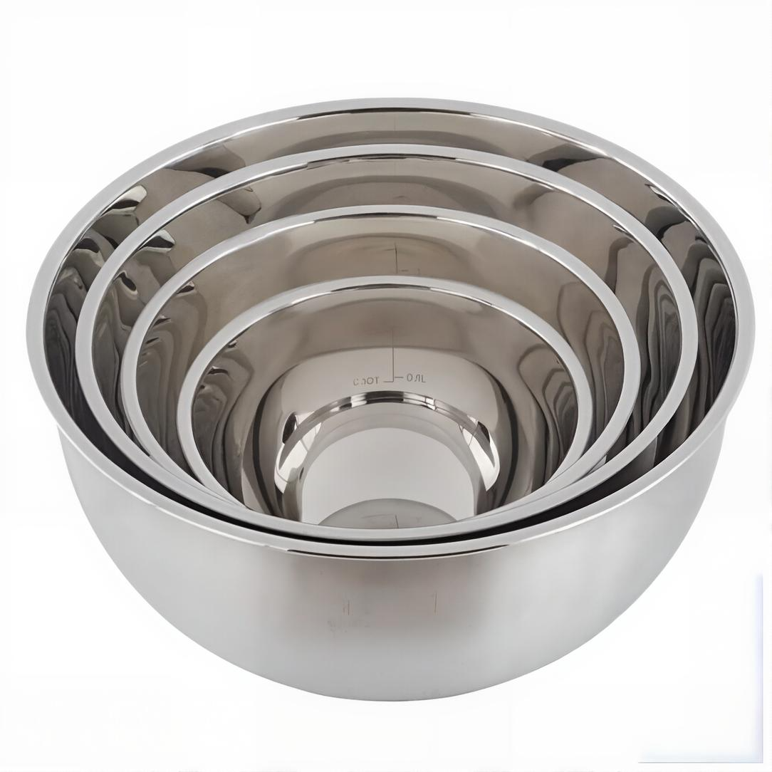 Baker's Signature Stainless Steel Mixing Bowls with Graters & Air-Tight Lids, Set of 5 bowls - Kitchen Lunch Dinner Food Meal Prep Freezer Safe Storage