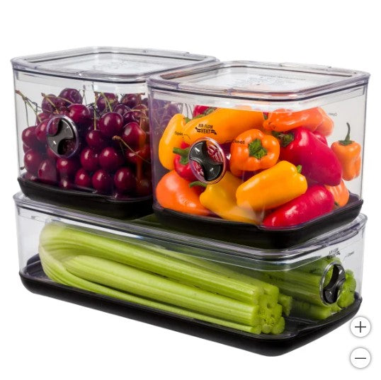 ProKeeper+ Fresh Produce Keeper, Set of 3. - Avenue Treasures