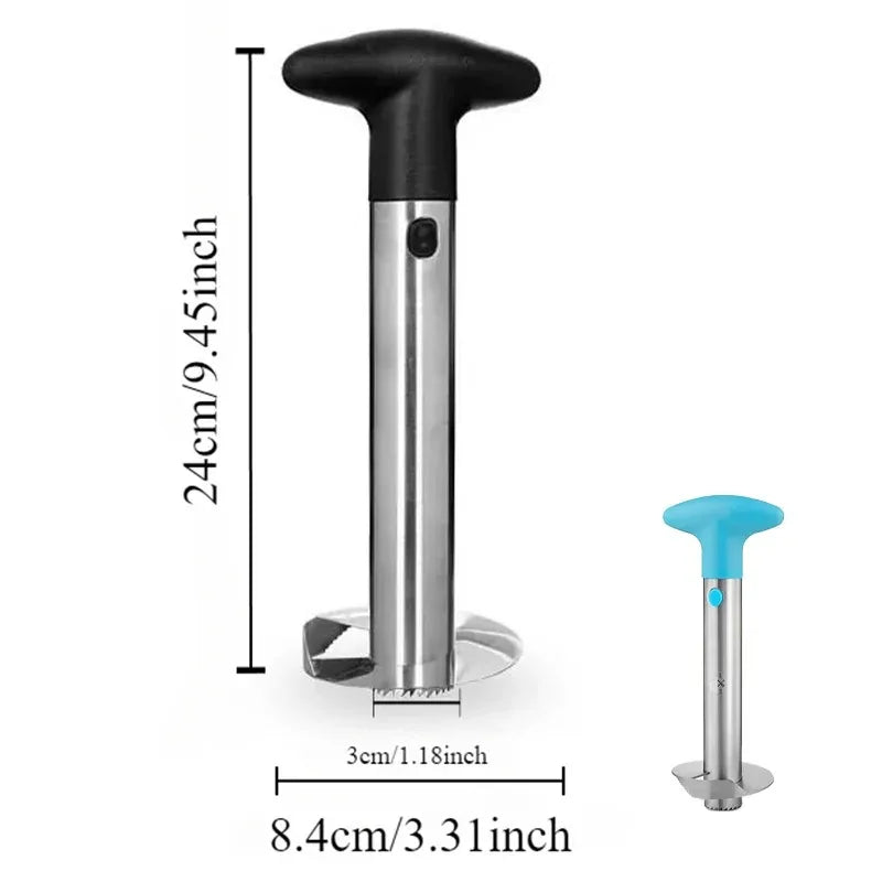 Magic Pineapple Core Remover - Fruit Slicer, Stainless Steel, Peeler with Sharp Blade, Fruit Core Separator, Kitchen Tool - Avenue Treasures