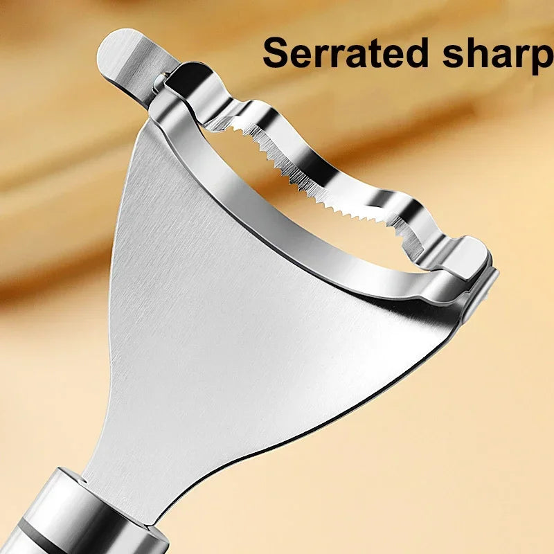 Stainless Steel Serrated Magic Corn Stripper/Peeler, 2-piece. - Avenue Treasures