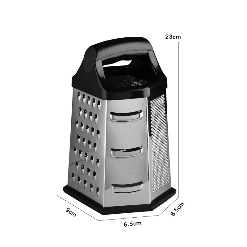 Cheese Grater - Stainless Steel, Multi-functional 6 Sides-Box Grater for Parmesan Cheese, Vegetables, Ginger. - Avenue Treasures
