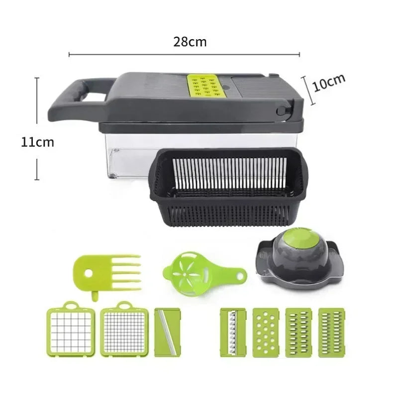 Magic Vegetable Chopper - Multifunctional Handle Food Grate. Chopper Kitchen Vegetable Slicer Dicer Cut - Avenue Treasures