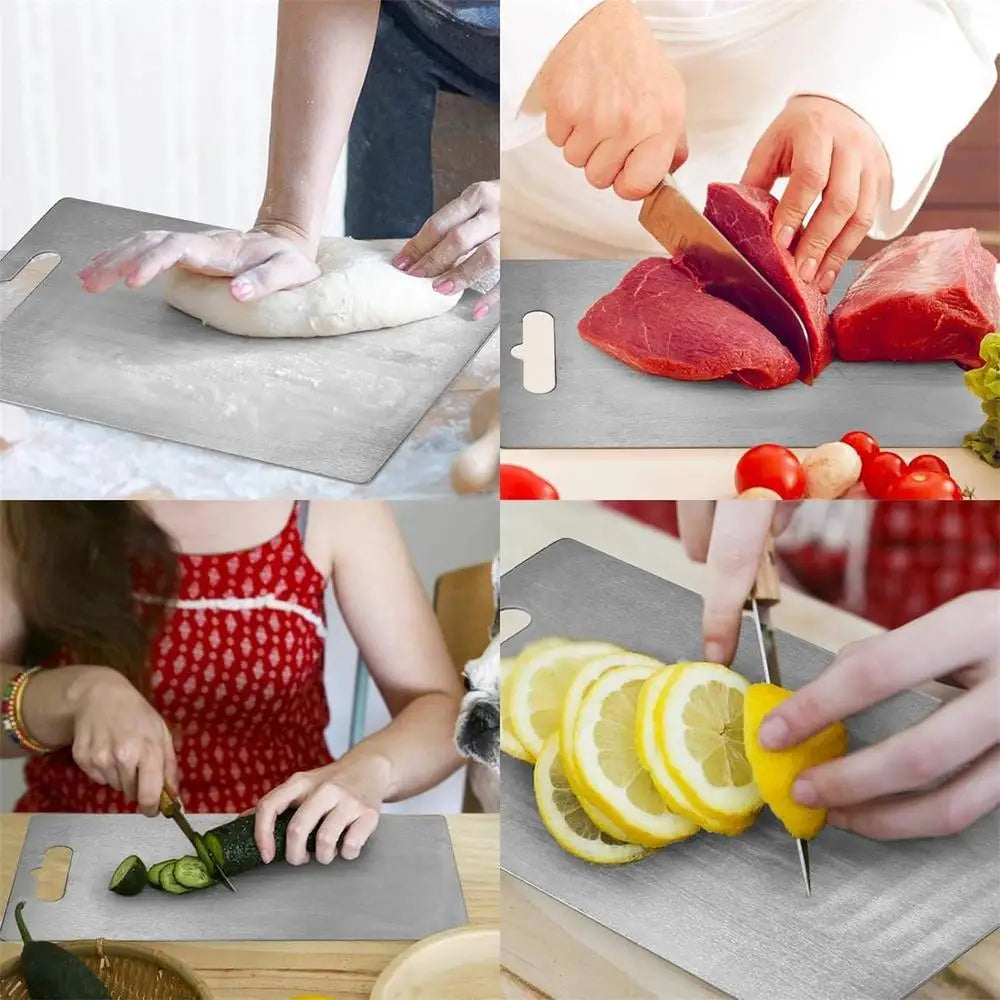 Titanium Cutting Boards - Stainless Steel Board & Thickened Double Sided. - Avenue Treasures