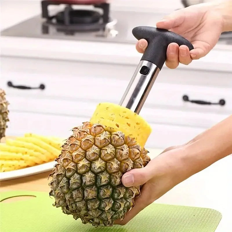 Magic Pineapple Core Remover - Fruit Slicer, Stainless Steel, Peeler with Sharp Blade, Fruit Core Separator, Kitchen Tool - Avenue Treasures