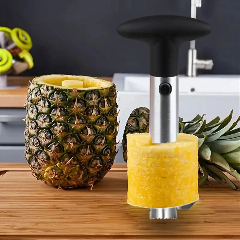 Magic Pineapple Core Remover - Fruit Slicer, Stainless Steel, Peeler with Sharp Blade, Fruit Core Separator, Kitchen Tool - Avenue Treasures