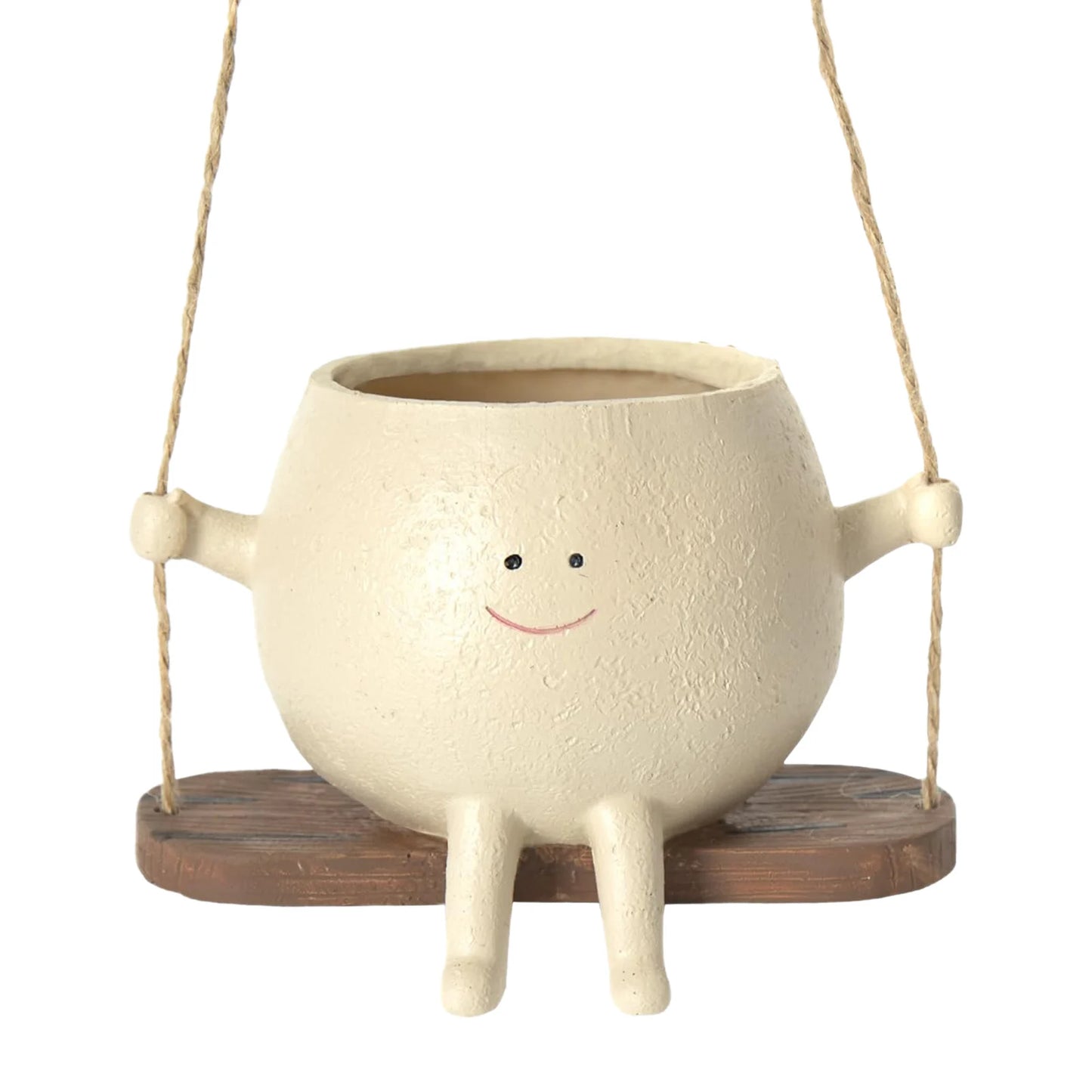 Cute Smiling Swinging Face Planter Pot - Avenue Treasures