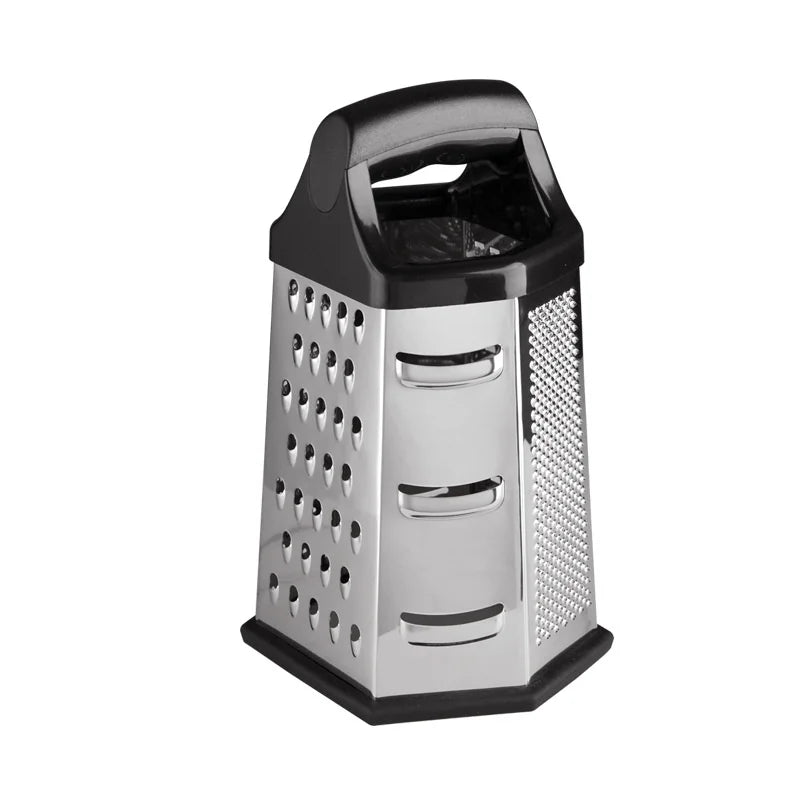 Cheese Grater - Stainless Steel, Multi-functional 6 Sides-Box Grater for Parmesan Cheese, Vegetables, Ginger. - Avenue Treasures
