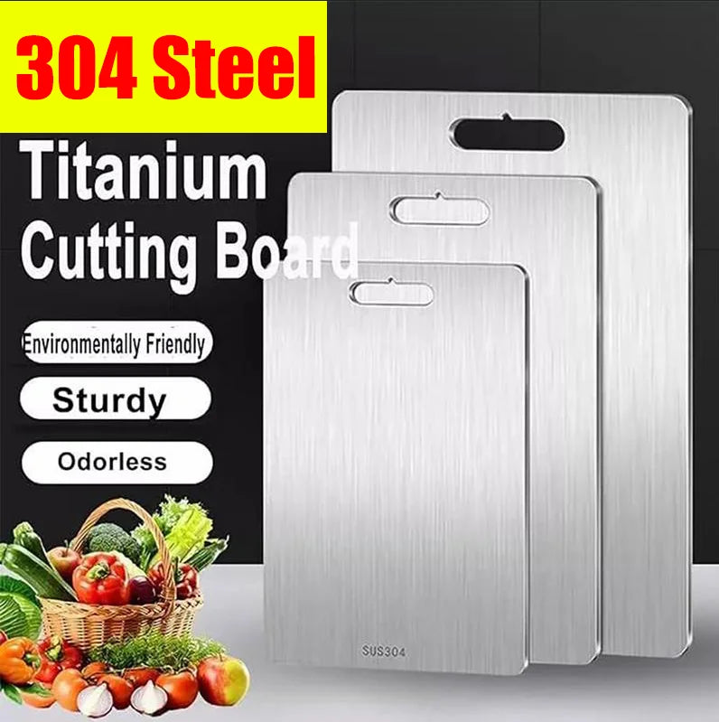 Titanium Cutting Boards - Stainless Steel Board & Thickened Double Sided. - Avenue Treasures