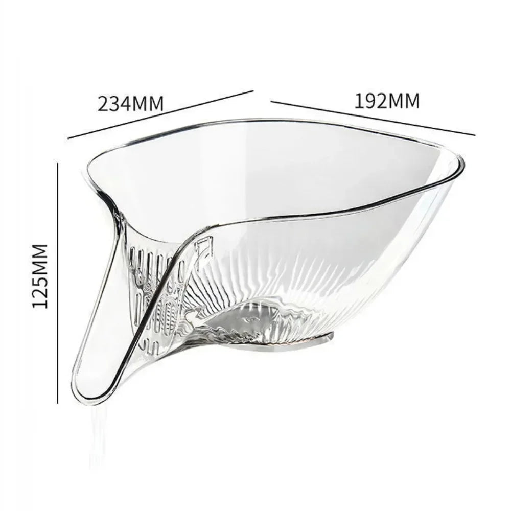 Fruit & Vegetable Washing Drain Basket - Clear, Colanders Strainers, Household Gadget Kitchen Accessories. - Avenue Treasures