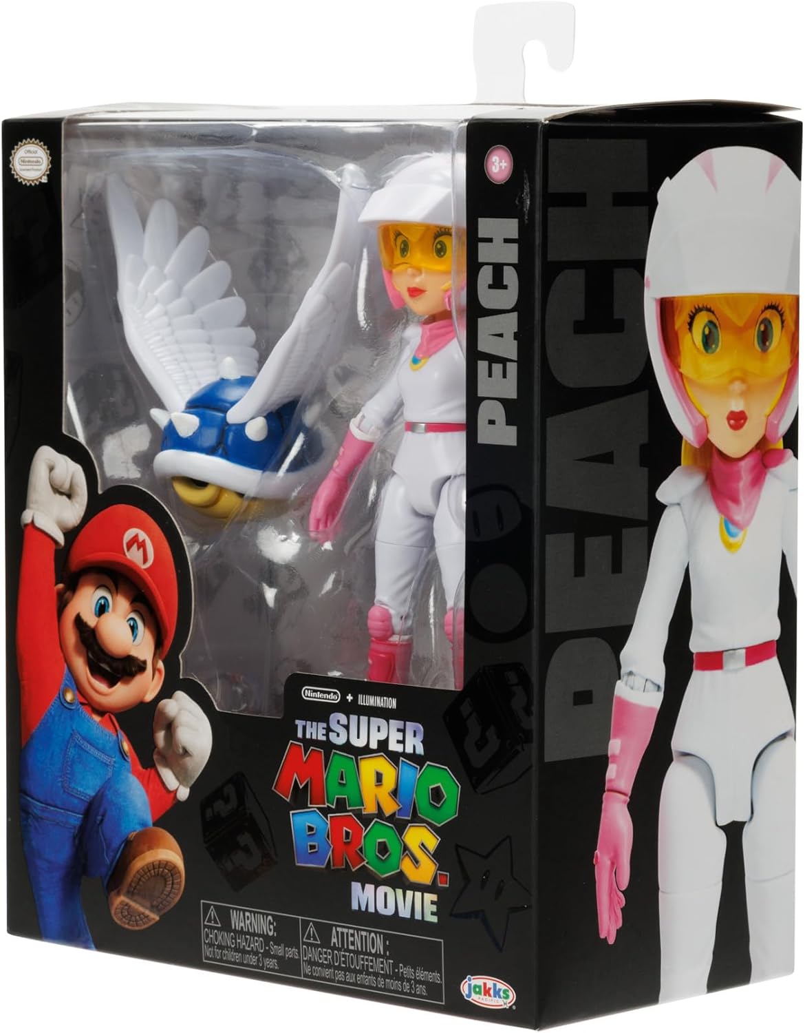 THE SUPER MARIO BROS. MOVIE: 5-Inch PEACH Action Figure Toy in Motorcycle Outfit with Spiny Blue Shell, Series 2. - Avenue Treasures