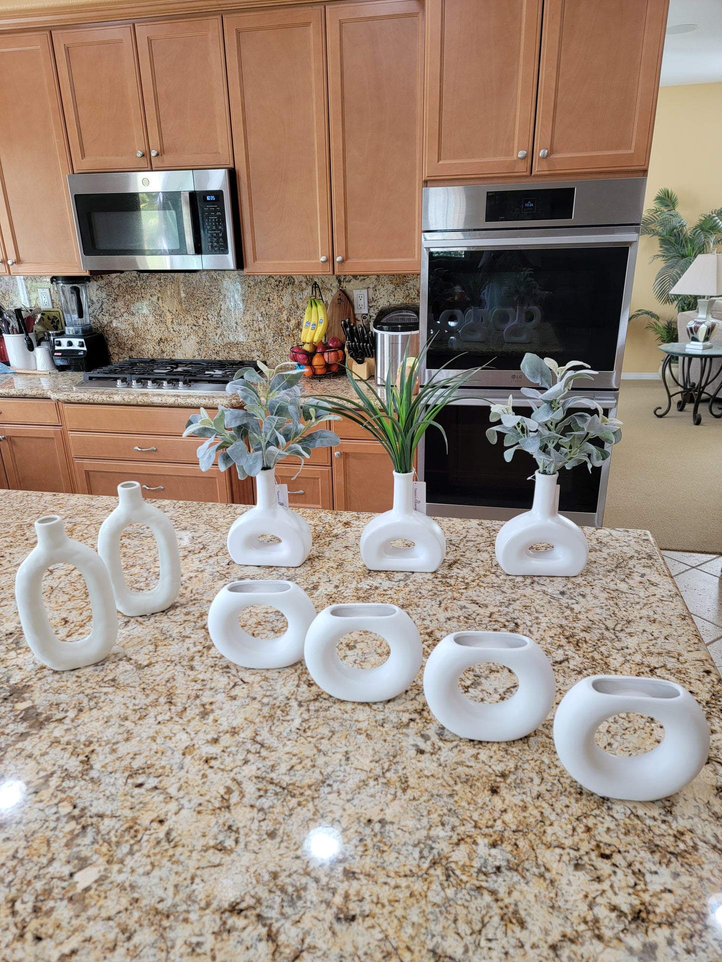 Nature's Elements Ceramic Decorative Vases - Home Décor Comfort for Living & Dining Rooms, Home & Office - Avenue Treasures