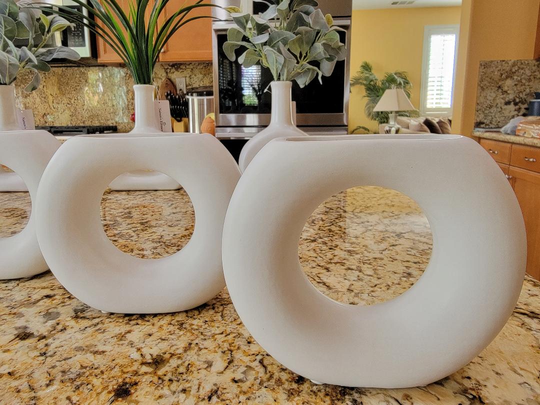 Nature's Elements Ceramic Decorative Vases - Home Décor Comfort for Living & Dining Rooms, Home & Office - Avenue Treasures