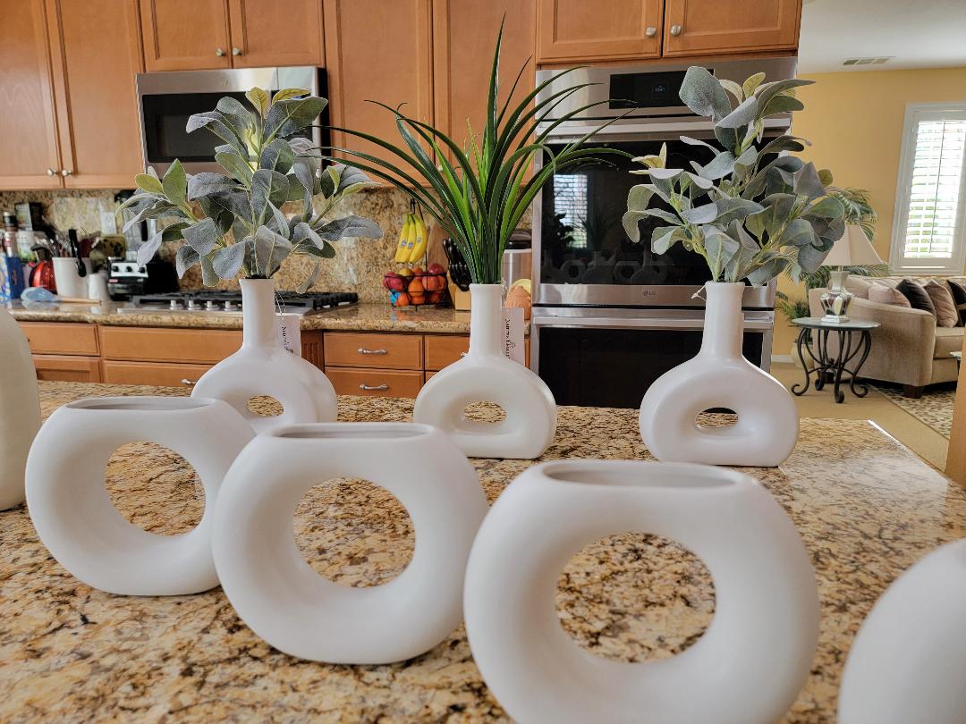 Nature's Elements Ceramic Decorative Vases - Home Décor Comfort for Living & Dining Rooms, Home & Office - Avenue Treasures