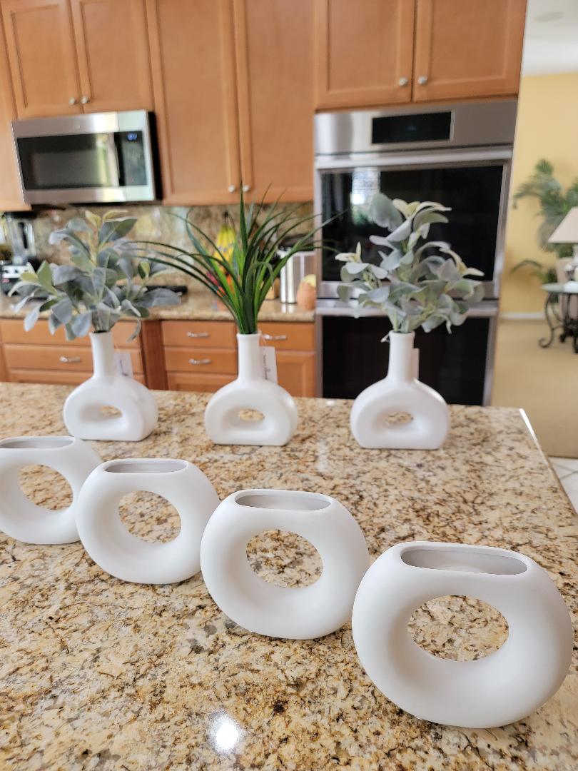 Nature's Elements Ceramic Decorative Vases - Home Décor Comfort for Living & Dining Rooms, Home & Office - Avenue Treasures