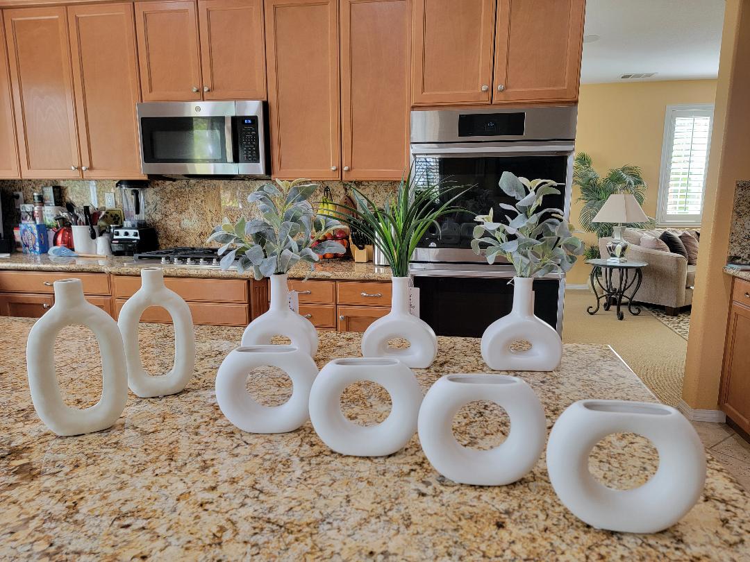 Nature's Elements Ceramic Decorative Vases - Home Décor Comfort for Living & Dining Rooms, Home & Office - Avenue Treasures