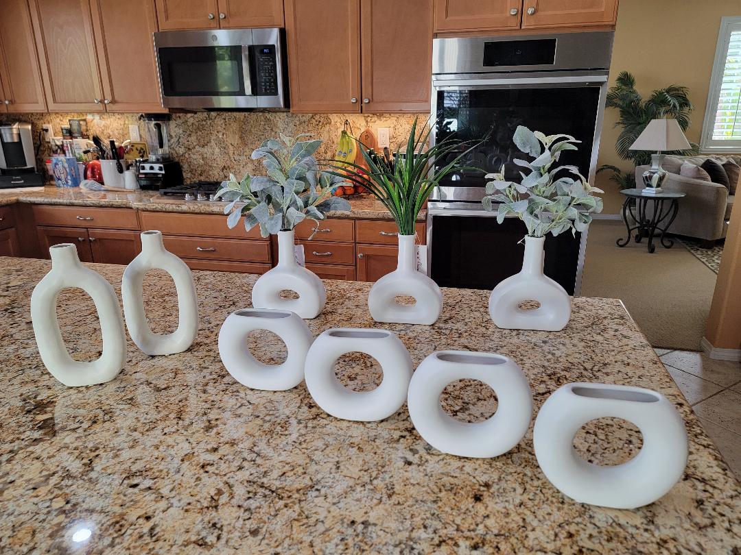 Nature's Elements Ceramic Decorative Vases - Home Décor Comfort for Living & Dining Rooms, Home & Office - Avenue Treasures