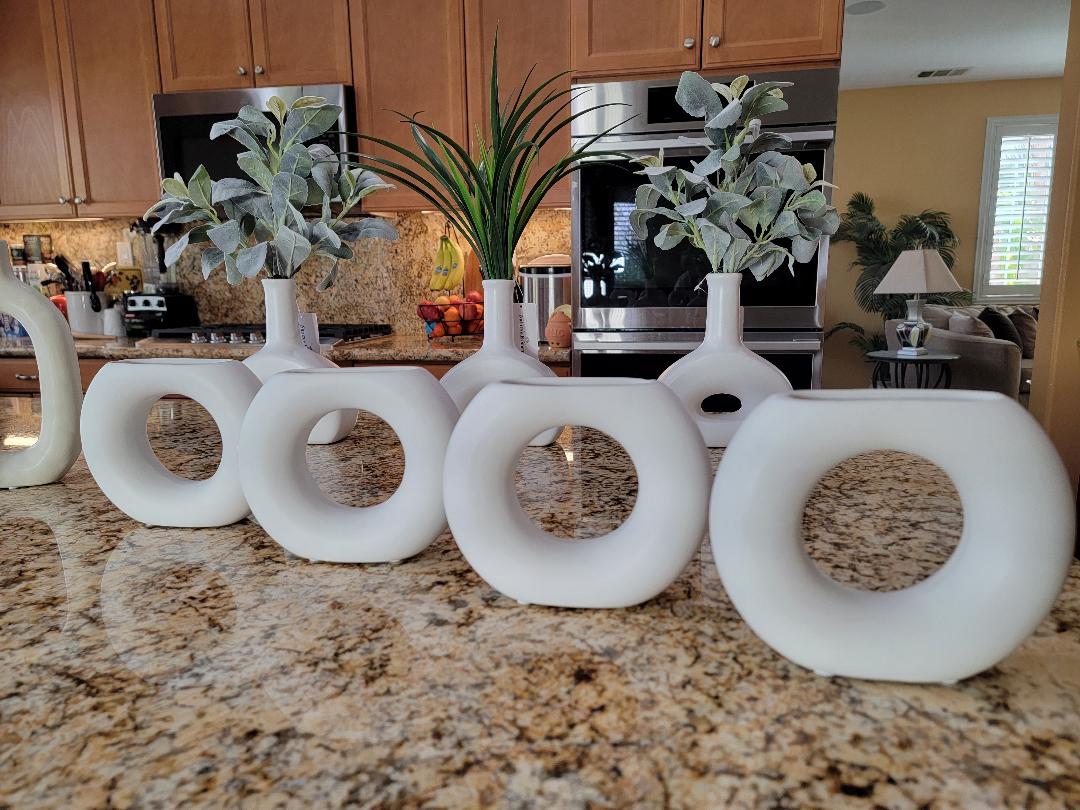 Nature's Elements Ceramic Decorative Vases - Home Décor Comfort for Living & Dining Rooms, Home & Office - Avenue Treasures