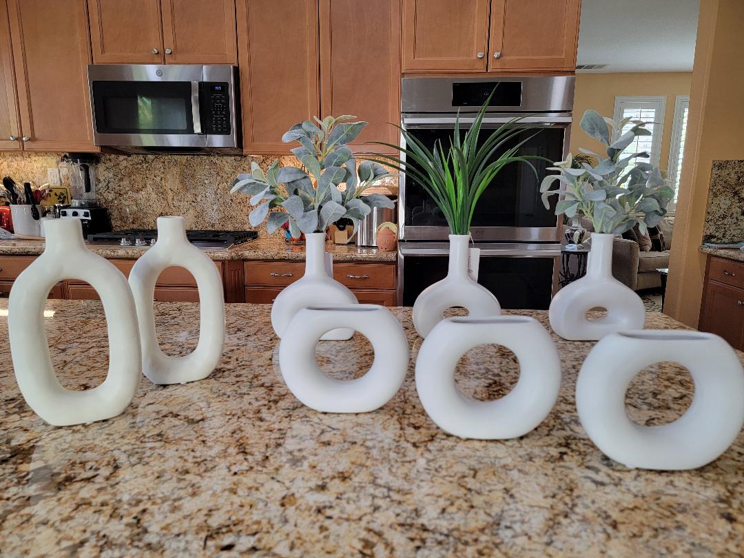 Nature's Elements Ceramic Decorative Vases - Home Décor Comfort for Living & Dining Rooms, Home & Office - Avenue Treasures