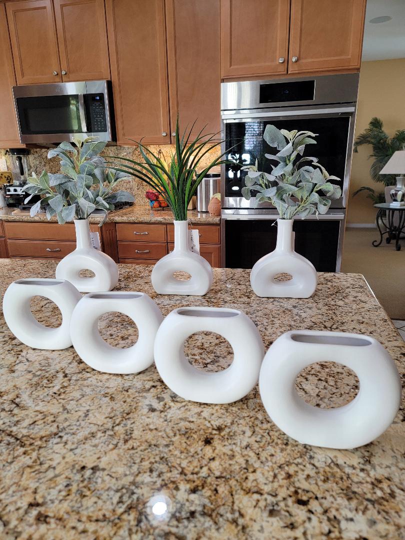 Nature's Elements Ceramic Decorative Vases - Home Décor Comfort for Living & Dining Rooms, Home & Office - Avenue Treasures