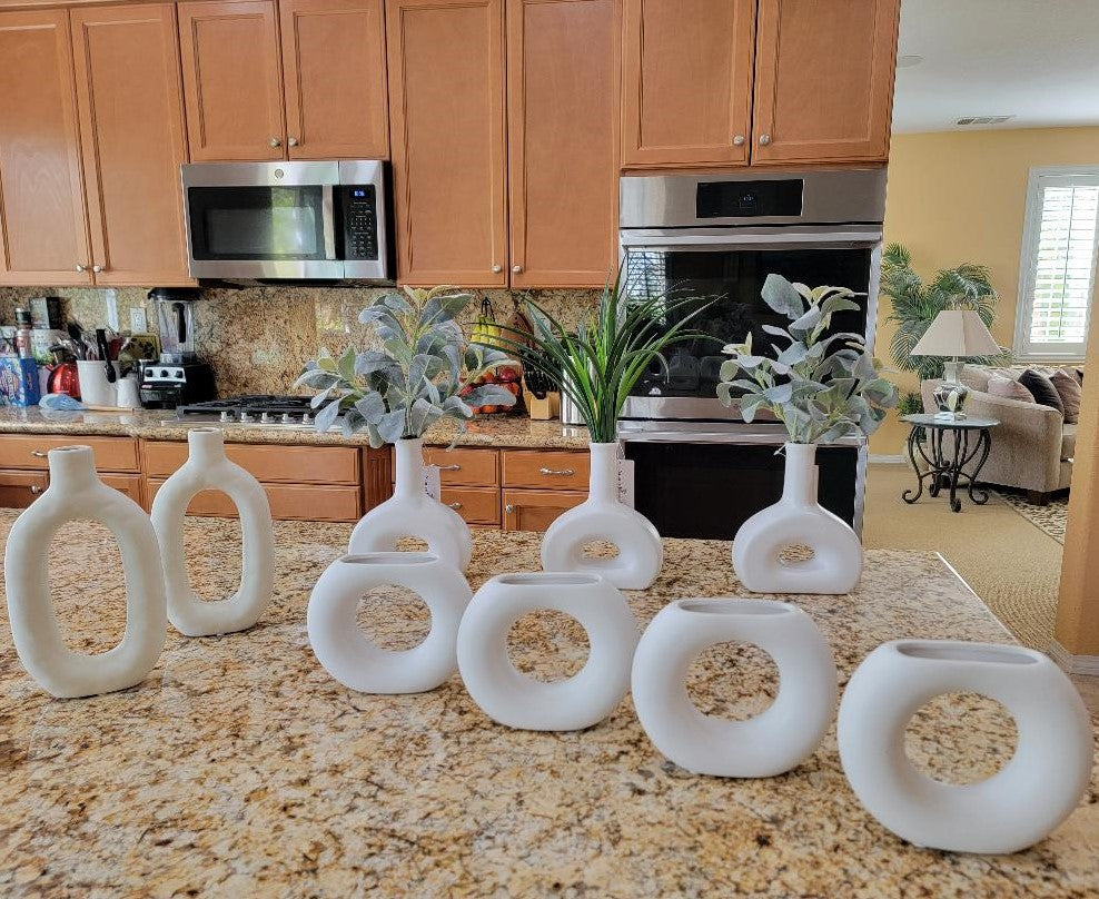 Nature's Elements Ceramic Decorative Vases - Home Décor Comfort for Living & Dining Rooms, Home & Office - Avenue Treasures