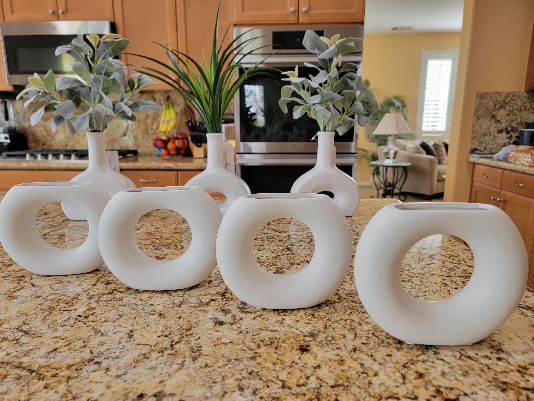 Nature's Elements Ceramic Decorative Vases - Home Décor Comfort for Living & Dining Rooms, Home & Office - Avenue Treasures