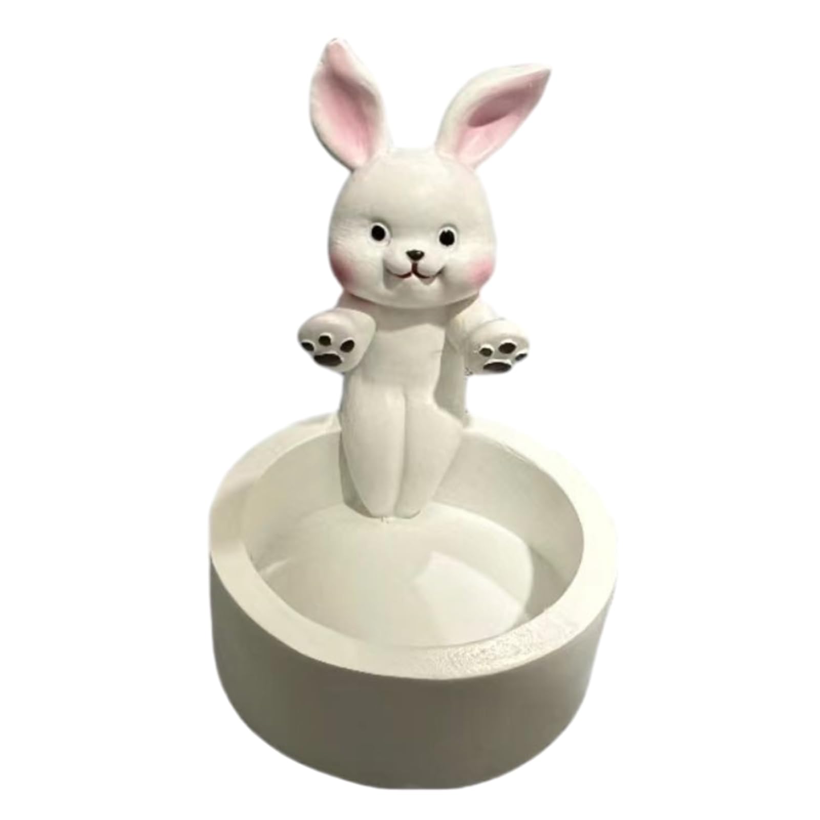 Cute Bunny Rabbit Warming Paws Candle Holder - Cute & Colorful Bunny Handmade Scented Candle Holder Home & Office Decor - Avenue Treasures